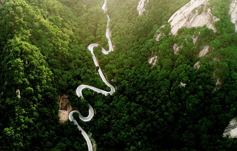 魯山四棵樹(shù)鄉山區公路  王建中 攝